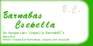 barnabas csepella business card